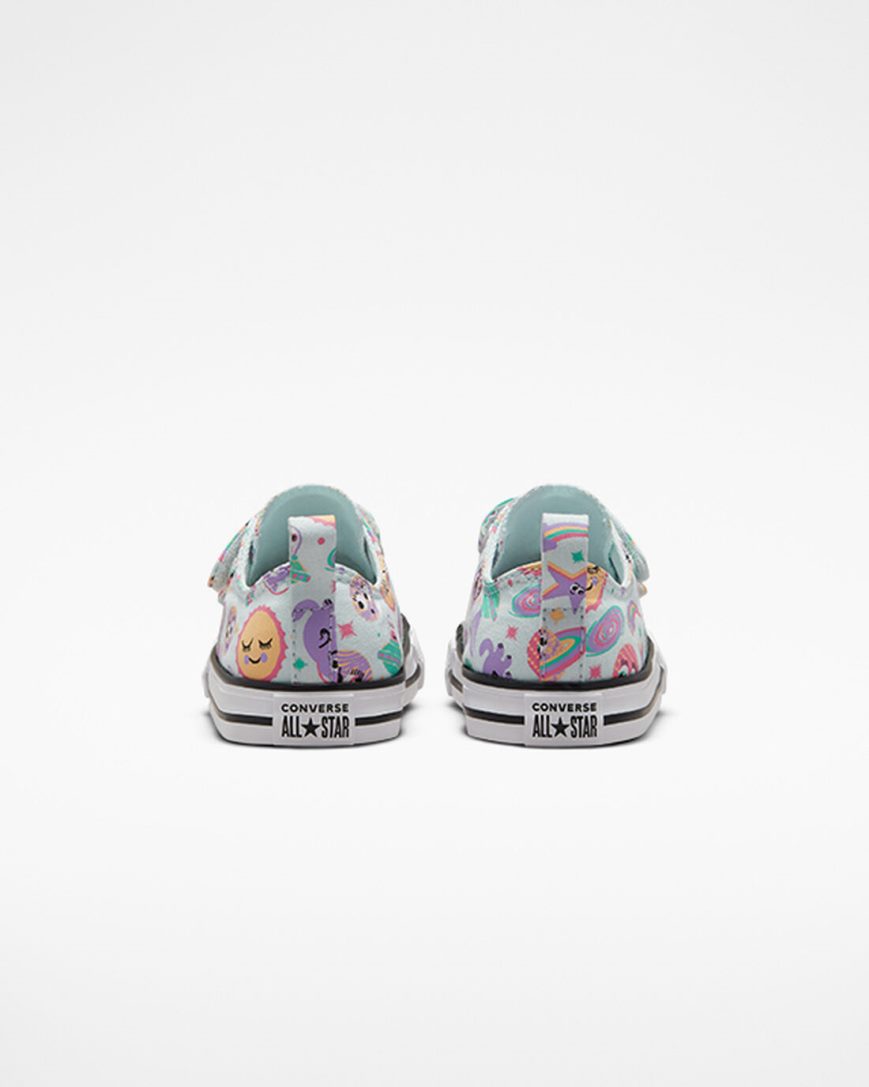 Zapatillas Bajas Converse Chuck Taylor All Star Easy-On Space Party Niña Turquesa Claro Moradas Blancas | PE 24W580